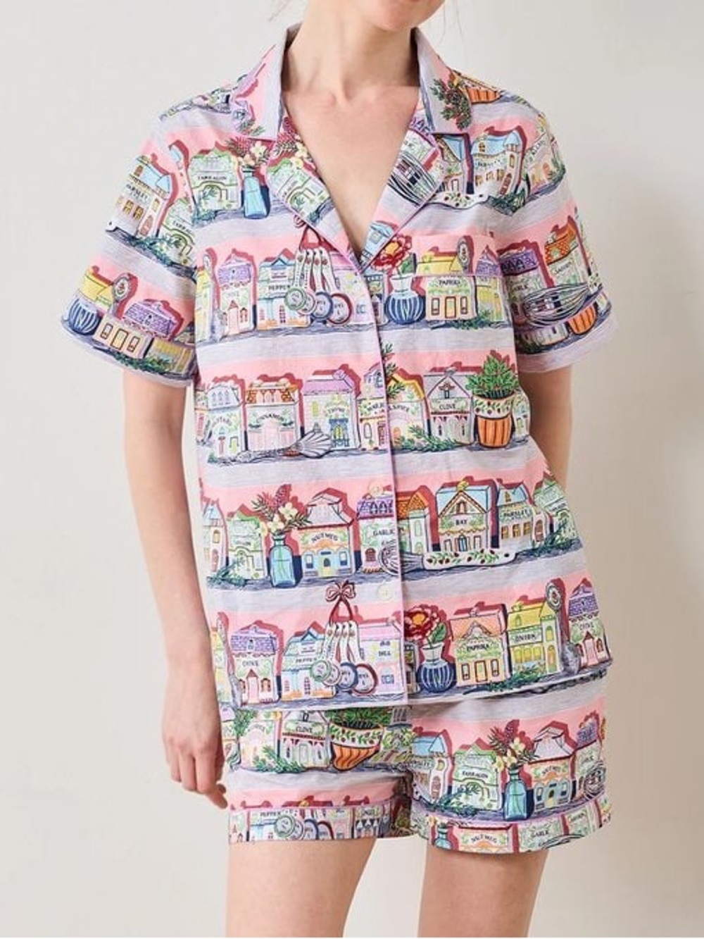 Printfresh x Lenox Spice Village Shorts Pajama Set XL New In Package